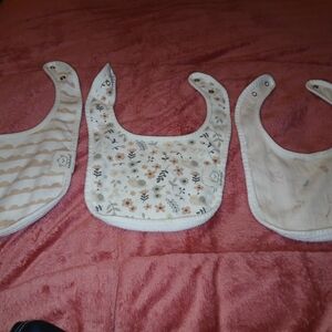 KeaBabies Floral and Striped Baby Bib Set